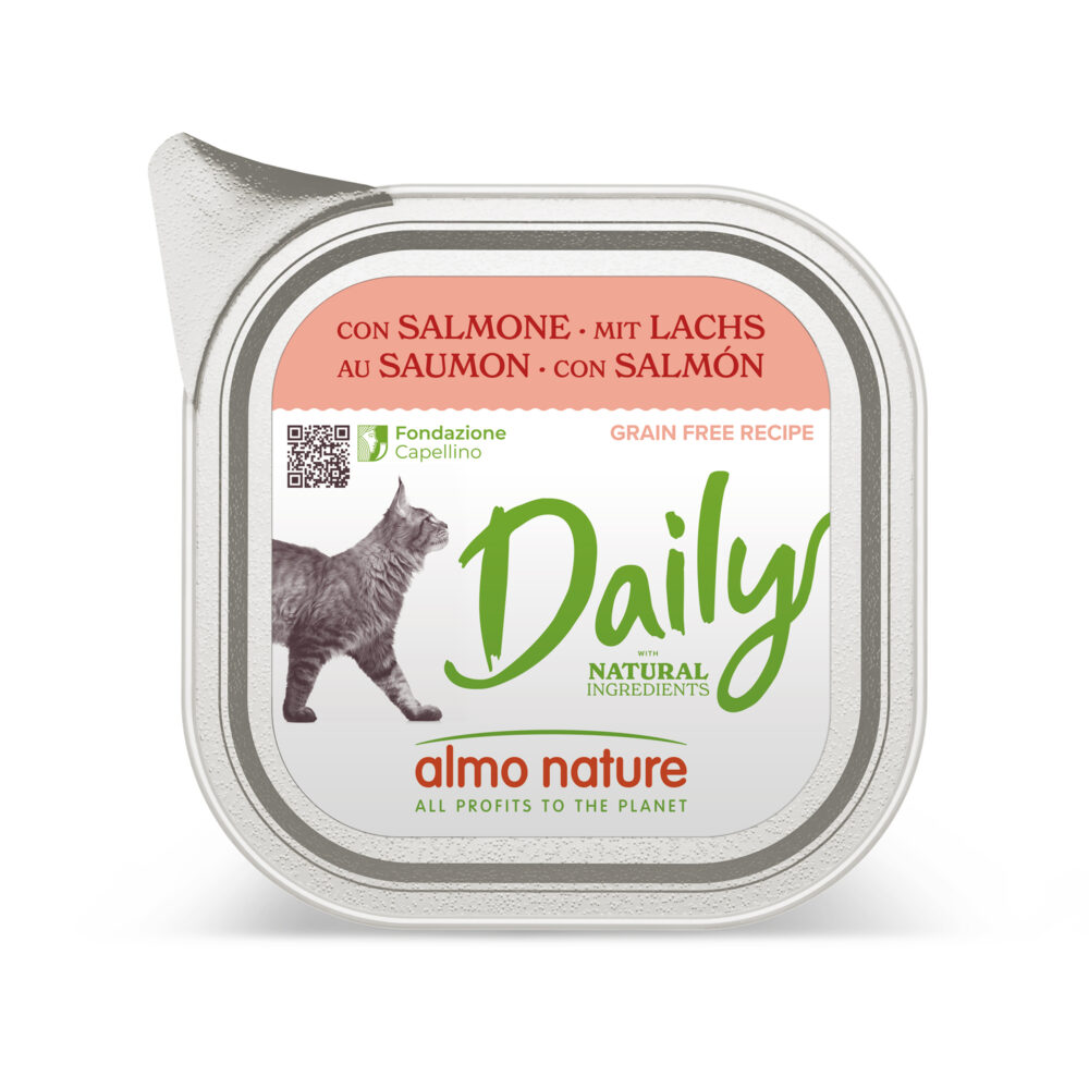 Almo Nature Daily Cat mit Lachs Nassfutter für Katzen