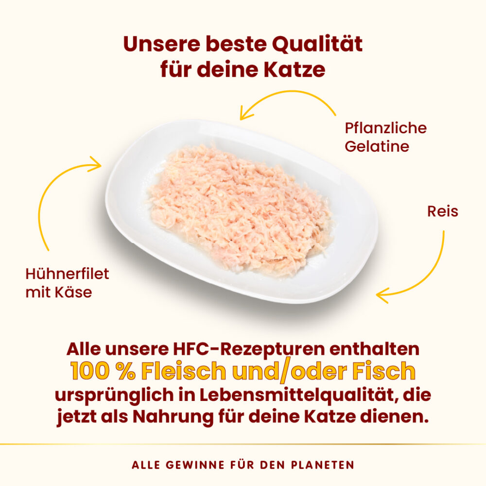Almo Nature HFC Jelly Cat Hühnerfilet mit Käse Nassfutter für Katzen