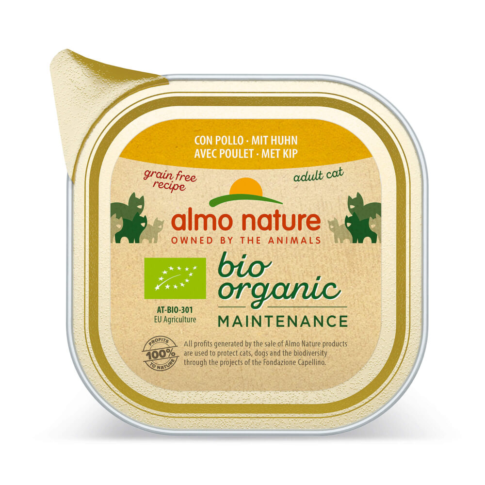 Almo Nature Bio Organic Cat mit Huhn Nassfutter für Katzen