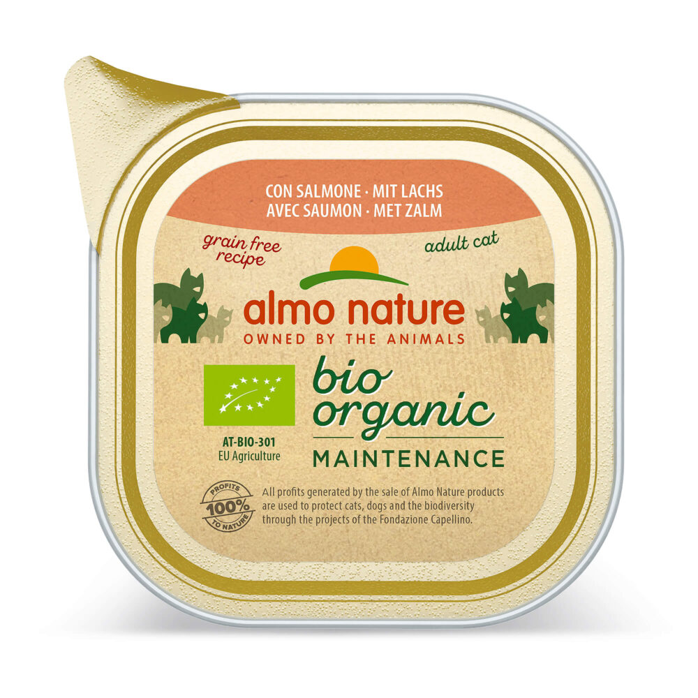 Almo Nature Bio Organic Cat mit Lachs Nassfutter für Katzen