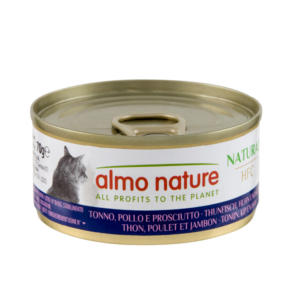 Almo Nature HFC Natural Cat Thunfisch, Huhn und Schinken Nassfutter für Katzen