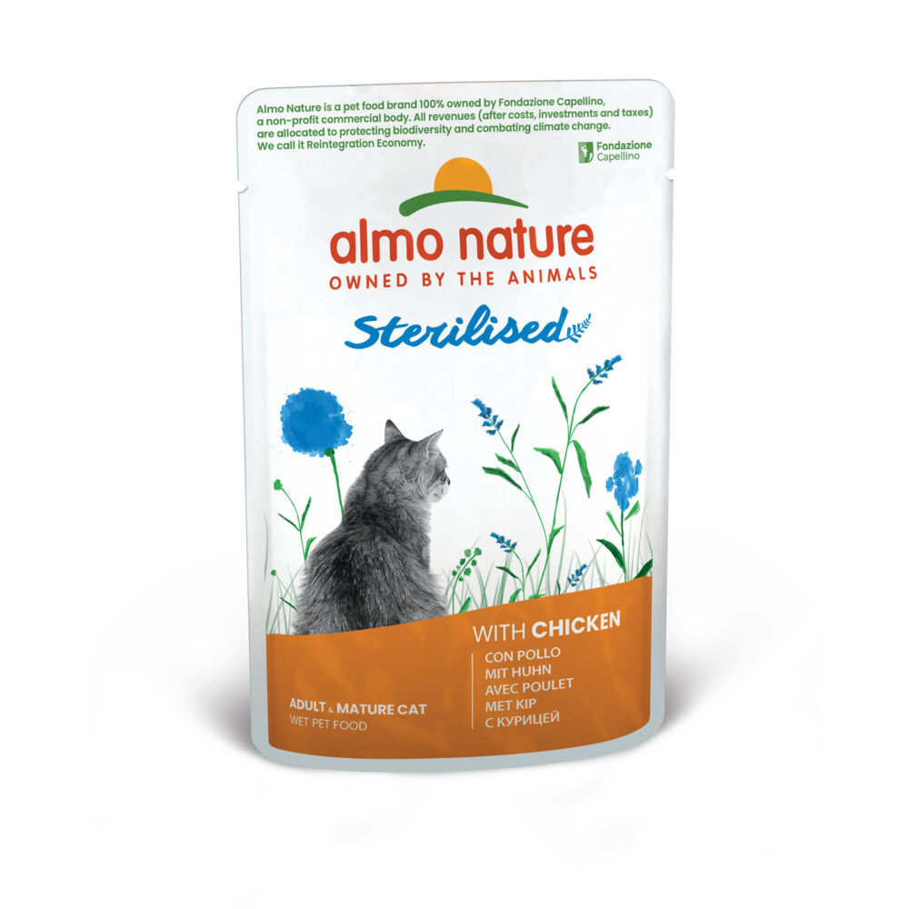 Almo Nature Holistic Functional Cat Sterilised mit Huhn Nassfutter für Katzen