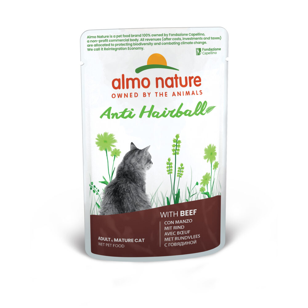 Almo Nature Holistic Functional Cat Anti-Hairball mit Rind Nassfutter für Katzen