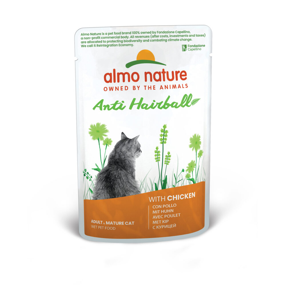 Almo Nature Holistic Functional Cat Anti-Hairball mit Huhn Nassfutter für Katzen