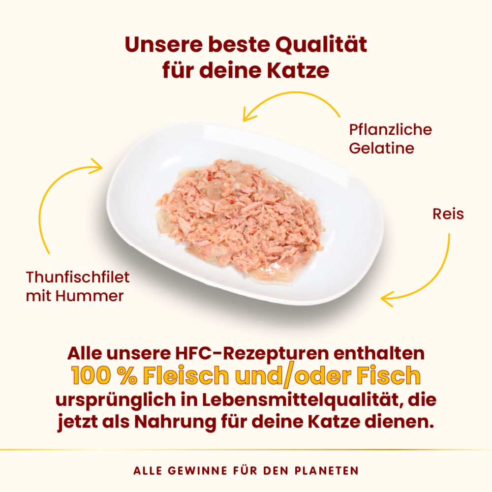 Almo Nature HFC Jelly Cat Thunfischfilet mit Hummer Nassfutter für Katzen