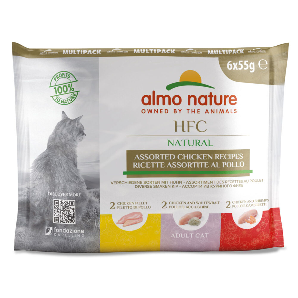 Almo Nature HFC Natural Nassfutter Multipack mit Huhn für Katzen