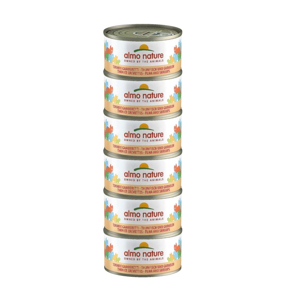 Almo Nature Multipack mit Thunfisch und Garnelen Nassfutter für Katzen