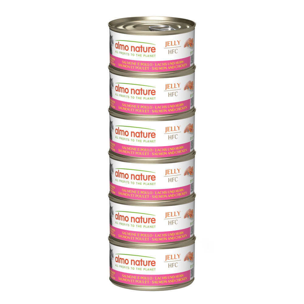Almo Nature Multipack mit Lachs und Huhn Nassfutter für Katzen