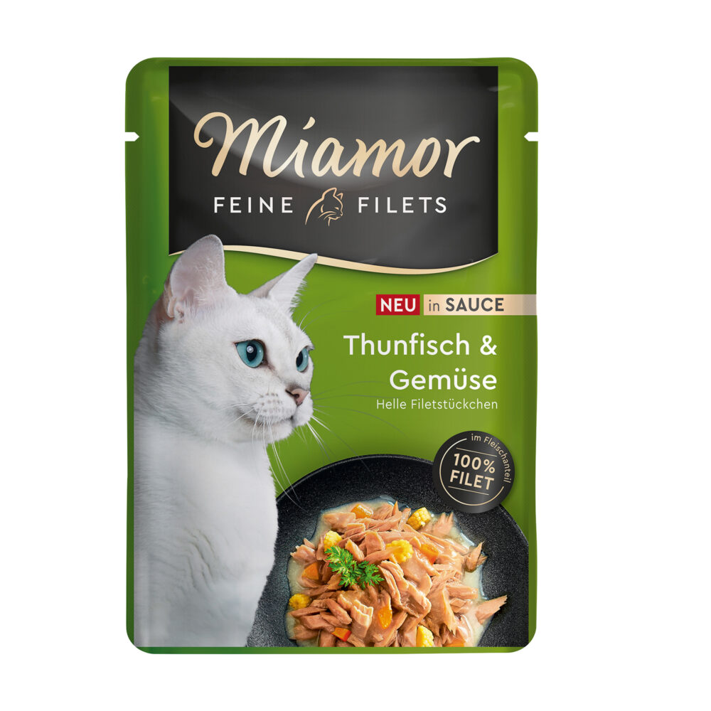 Miamor Feine Filets in Sauce Thunfisch und Gemüse Nassfutter für Katzen
