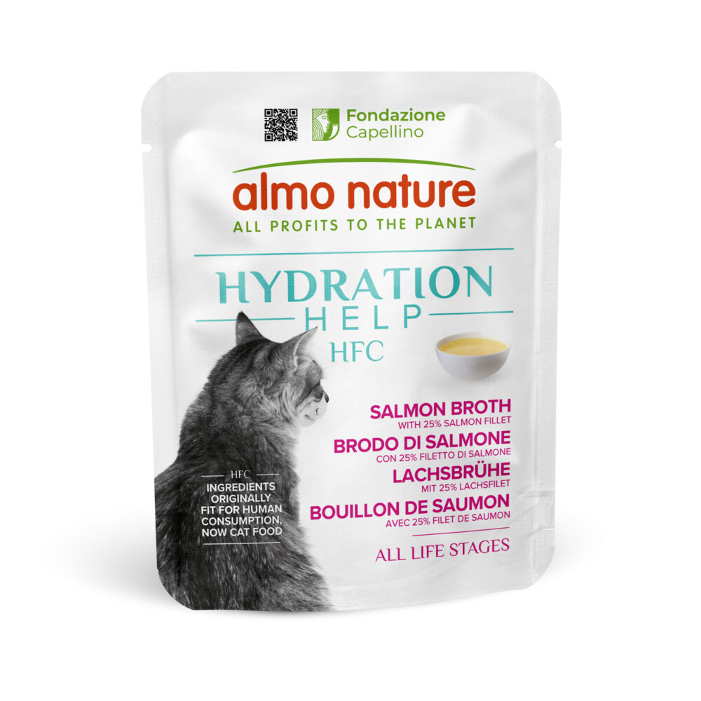 Almo Nature HFC Hydration mit Lachs und Brühe Nassfutter für Katzen
