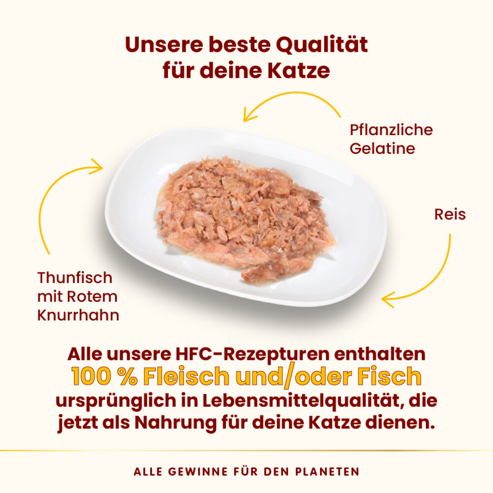 Almo Nature HFC Jelly Thunfisch mit Roter Knurrhahn Nassfutter für Katzen