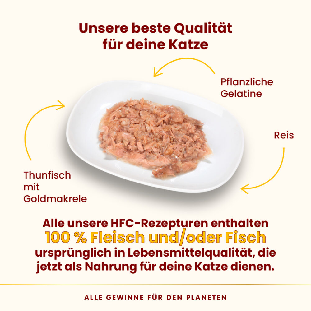 Almo Nature HFC Jelly Thunfisch mit Goldmakrele Nassfutter für Katzen