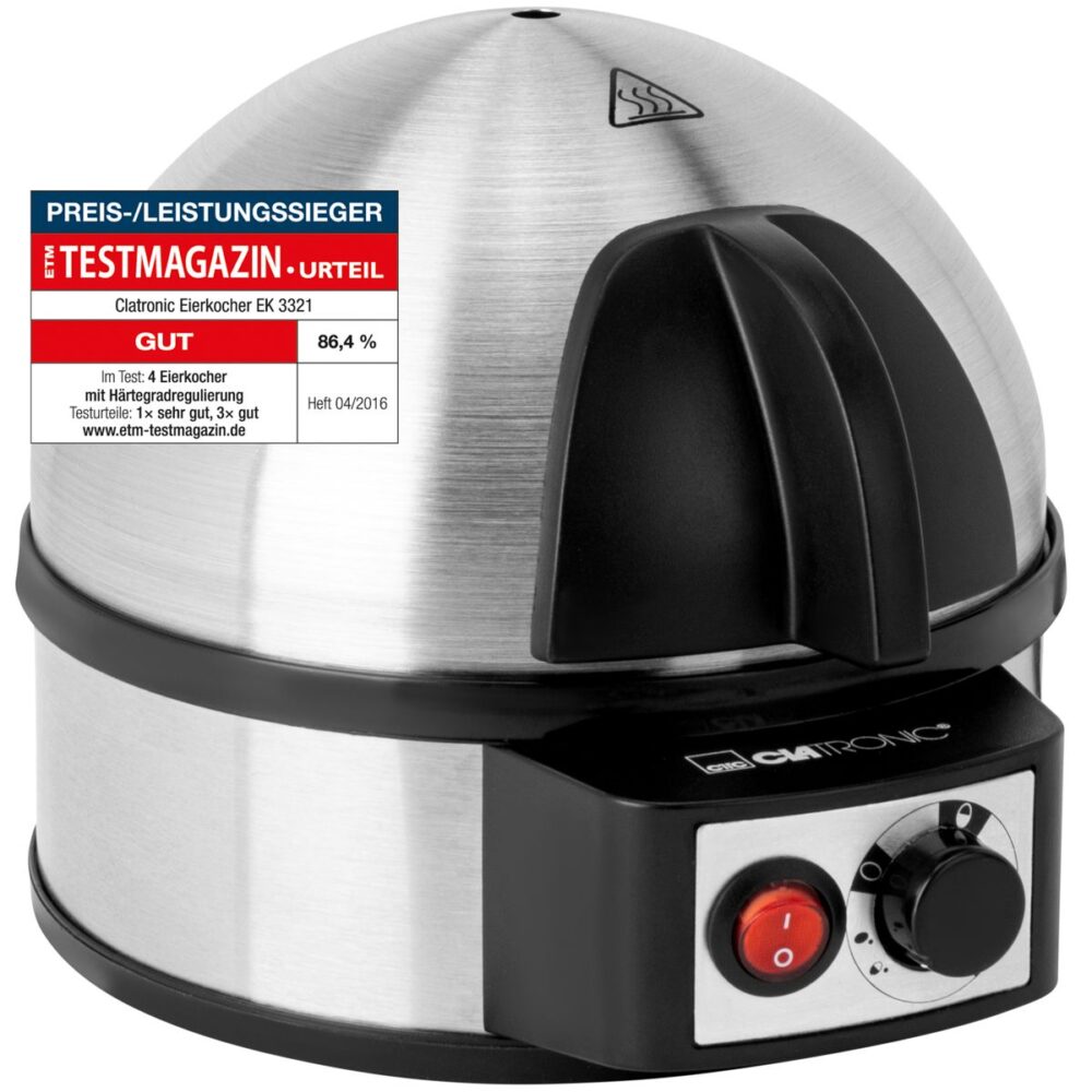 Clatronic Eierkocher EK 3321 edelstahl/schwarz