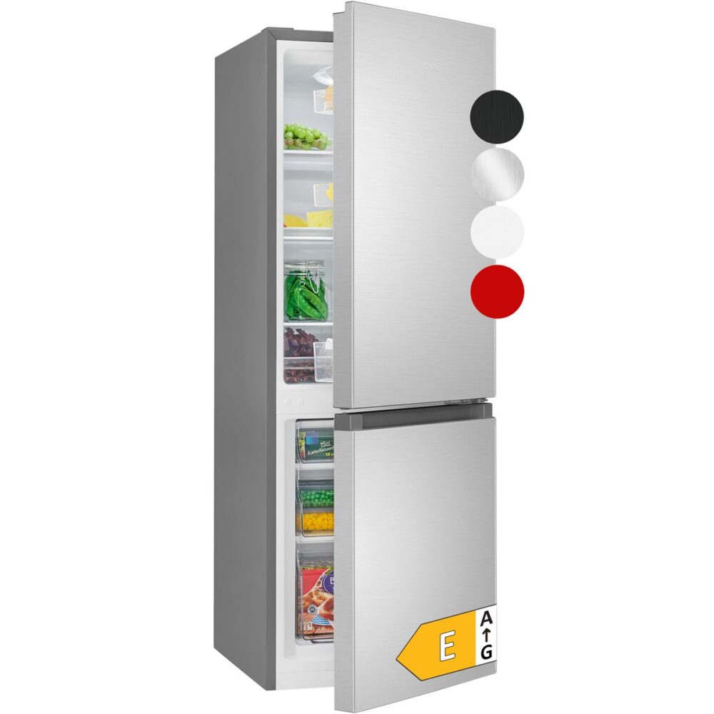 Bomann Kühl-/Gefrierkombination KG 320.2 Edelstahl-Optik