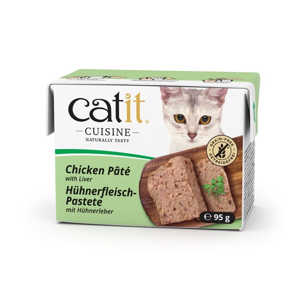 Catit Cuisine Hu?hnerfleisch-Pastete mit Hu?hnerleber Nassfutter für Katzen