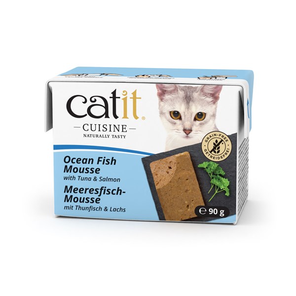 Catit Cuisine Meeresfisch-Mousse mit Thunfisch & Lachs Nassfutter für Katzen