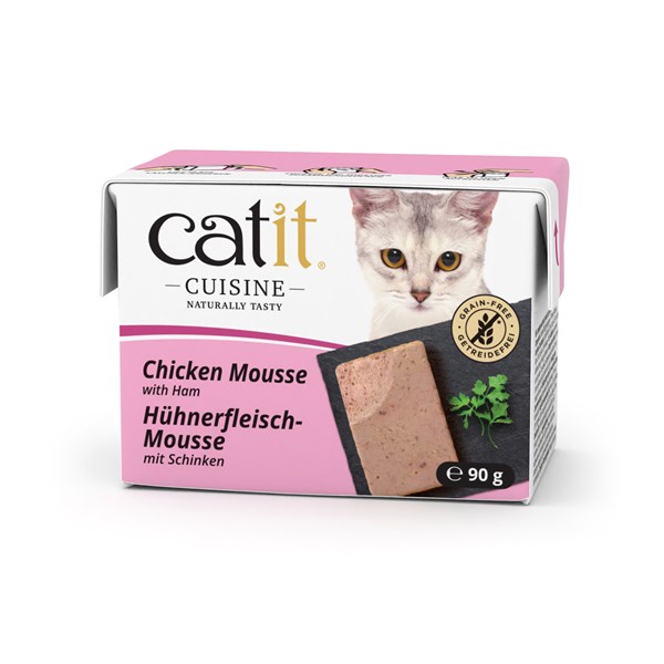 Catit Cuisine Hu?hnerfleisch-Mousse mit Schinken Nassfutter für Katzen