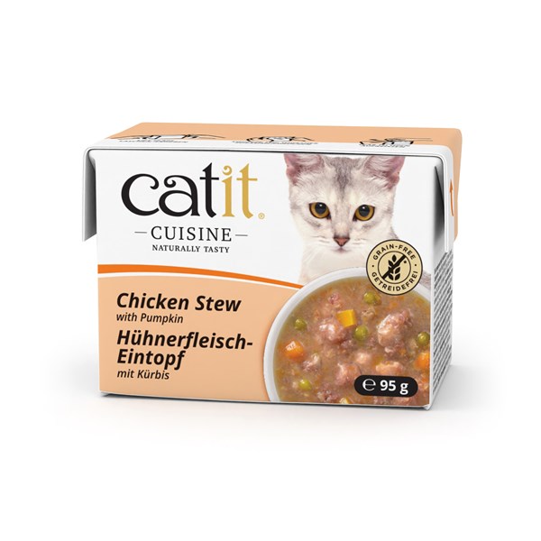 Catit Cuisine Hu?hnerfleisch-Eintopf mit Ku?rbis Nassfutter für Katzen