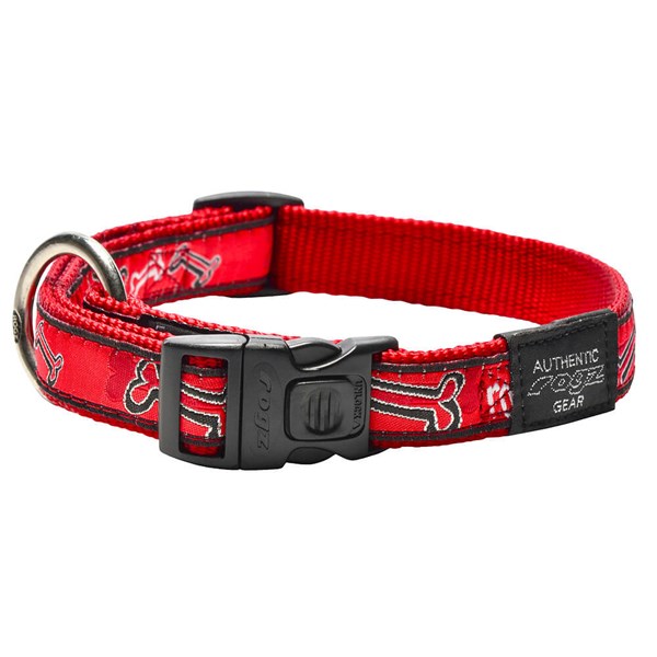 rogz Fancy Dress Red Bones Halsband für Hunde