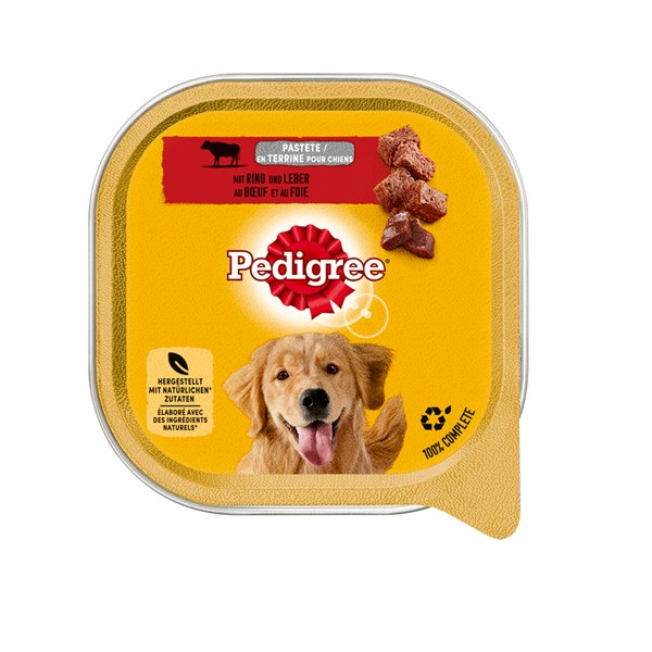 Pedigree Terrine mit Rind Nassfutter für Hunde