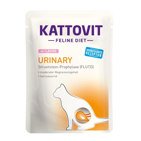 Kattovit Urinary mit Lachs Nassfutter für Katzen