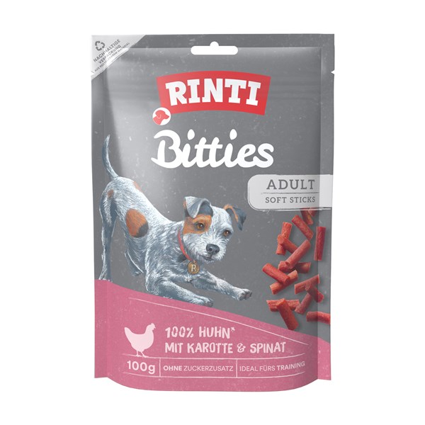 Rinti Bitties Karotte und Spinat Snack für Hunde