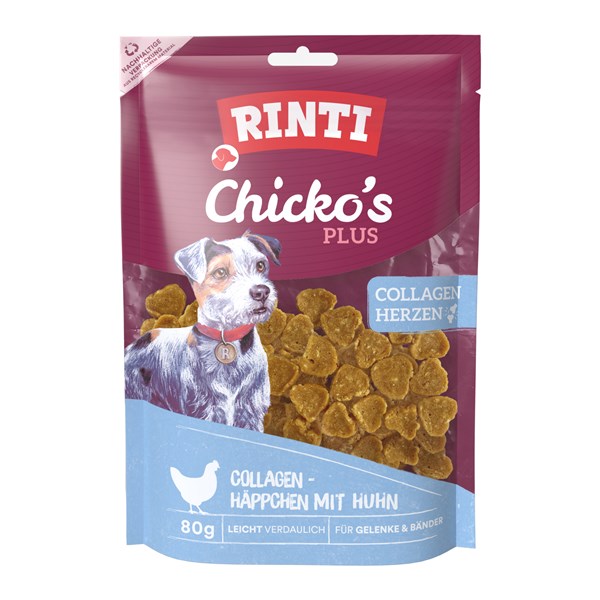 Rinti Chicko's Plus Collagen Hearts Snack für Hunde