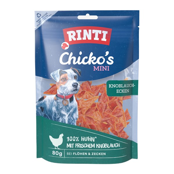 Rinti Chicko's Mini Knoblauchecken Snack für Hunde