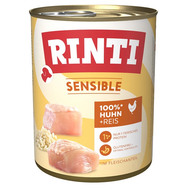 Rinti Sensible Huhn und Reis Nassfutter für Hunde