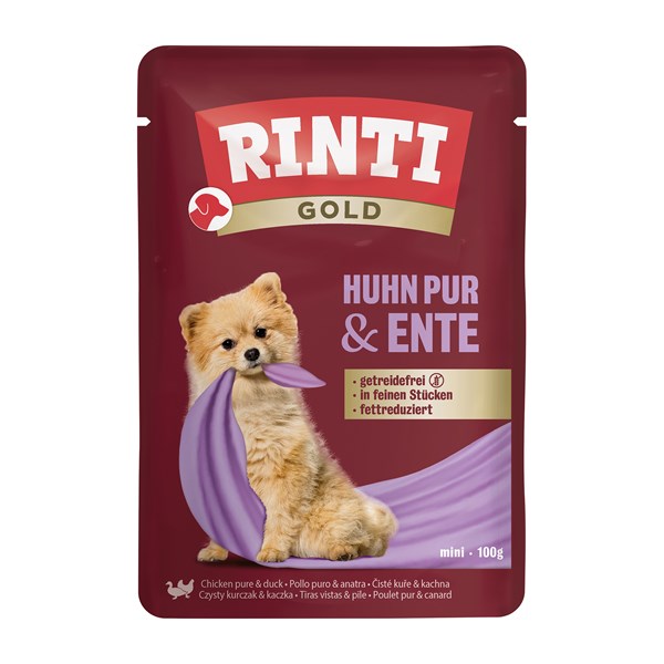 Rinti Huhn Pur und Ente Nassfutter für Hunde