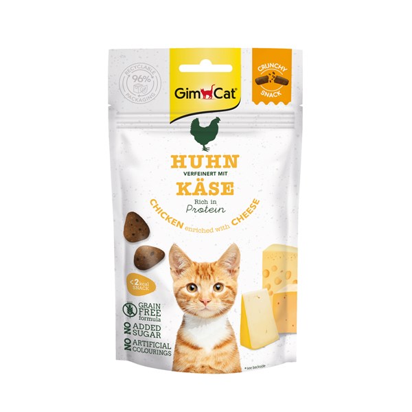 GimCat Crunchy Huhn mit Käse Snack für Katzen