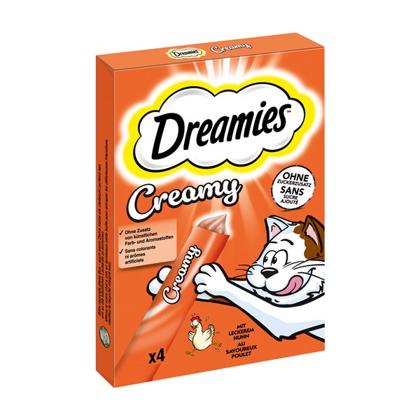 Dreamies Creamy Snacks Huhn Snack für Katzen
