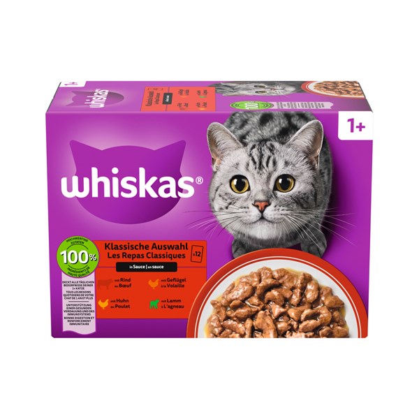 Whiskas Klassische Auswahl in Sauce Nassfutter für Katzen
