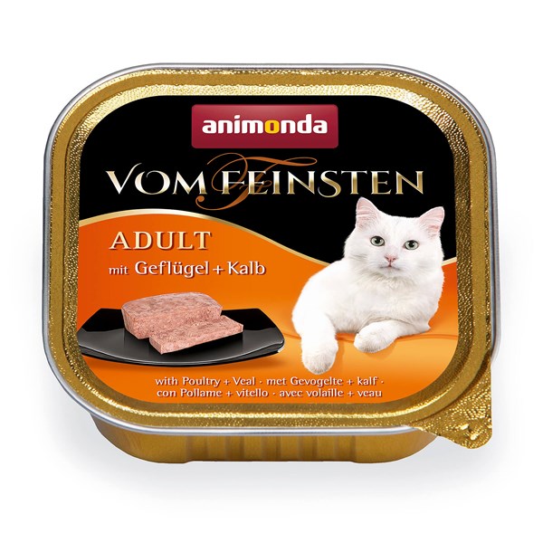 animonda Vom Feinsten Adult Geflügel und Kalb Nassfutter für Katzen