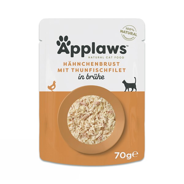 Applaws Hühnerbrust mit Thunfisch in Brühe Nassfutter für Katzen