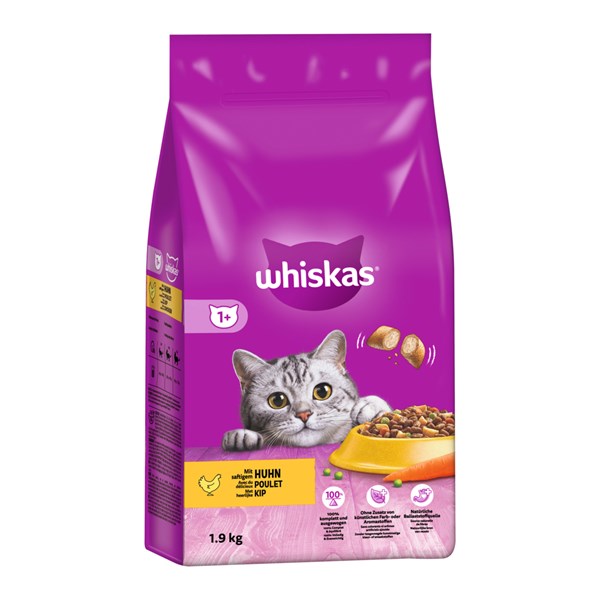 Whiskas Huhn Auswahl 1+ Trockenfutter für Katzen