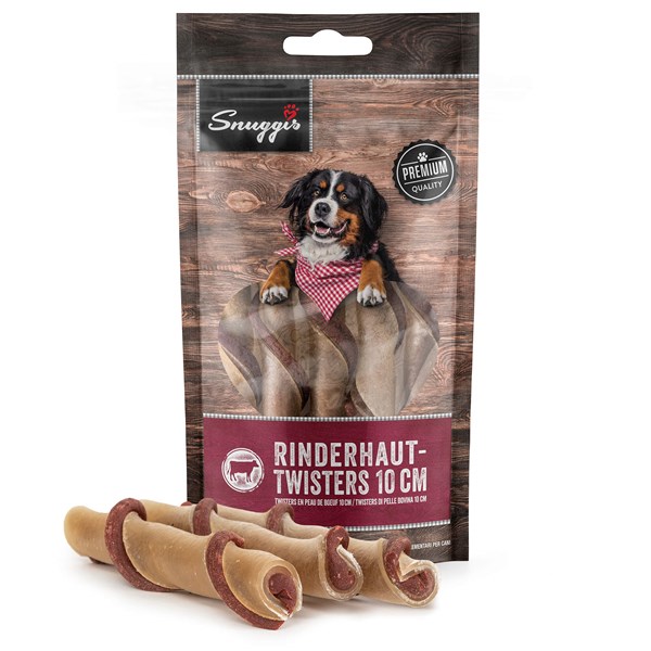 Snuggis Rinderhaut Twisters Kauartikel für Hunde