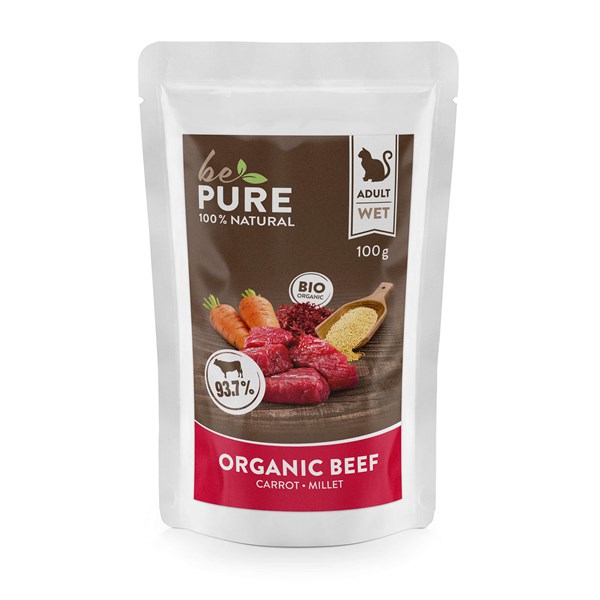 bePure Organic Beef Nassfutter für Katzen