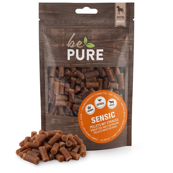 bePure Sensic Strauss und Rind Biscuit für Hunde