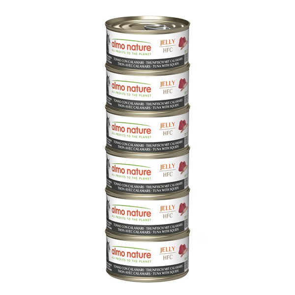 Almo Nature HFC Jelly Multipack Thunfisch mit Calamaris Nassfutter für Katzen