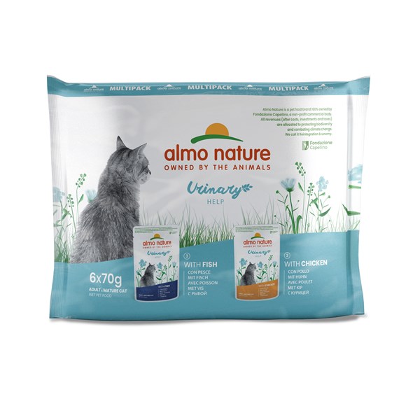 Almo Nature Urinary Help Multipack Fisch und Huhn Nassfutter für Katzen