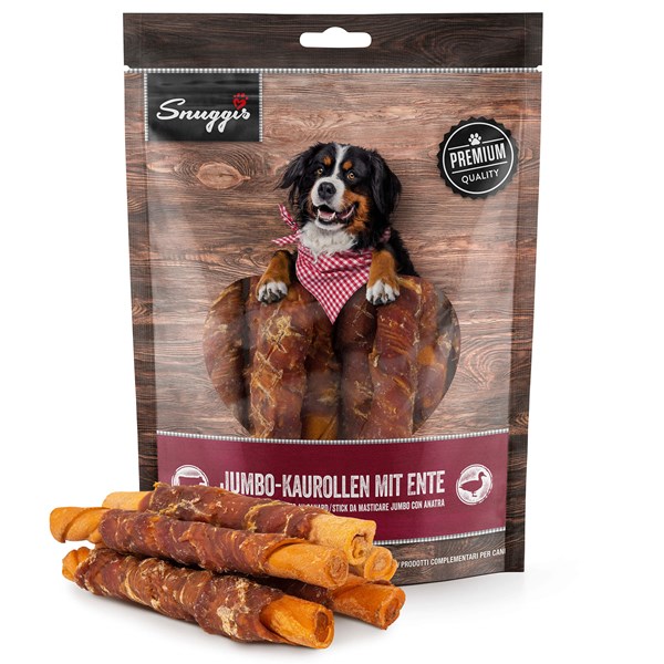Snuggis Jumbo-Kaurolle mit Ente Kauartikel für Hunde