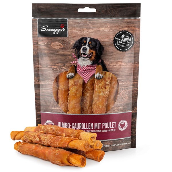 Snuggis Jumbo-Kaurolle Poulet Kauartikel für Hunde
