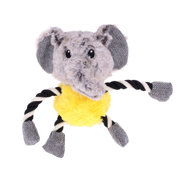 Chomper Elephant pull thru Kuscheltier für Hunde