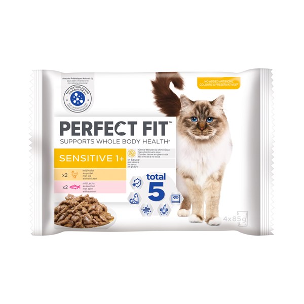 Perfect Fit Sensitive Huhn & Lachs Nassfutter für Katzen