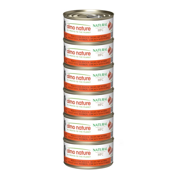 Almo Nature HFC Natural Multipack Huhn mit Kürbis Nassfutter für Katzen